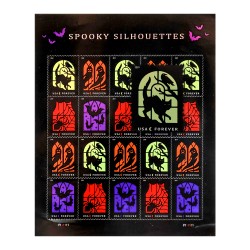 2019 US Spooky Silhouettes Forever Stamps