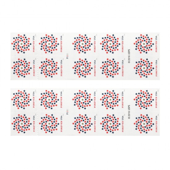 2016 US Patriotic spiral Forever Stamps