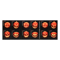 2016 First-Class Forever Stamp - Jack-O'-Lanterns: Round Eyes and Four Teeth